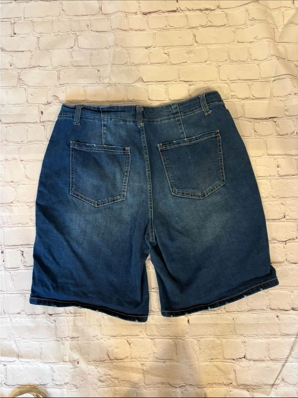 Time and Tru Dark Blue Denim Utility Shorts - Picture 2 of 5